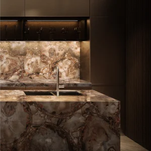 Round Petrified Wood Brown Precious Stone