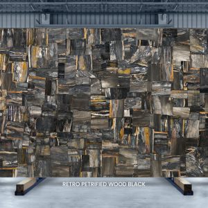 Retro Petrified Wood Black