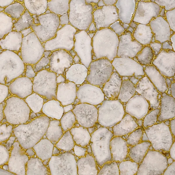 White Gold Crystal Agate surface