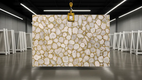 White Gold Crystal Agate surfaces