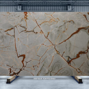 Deep blue quartzite slab