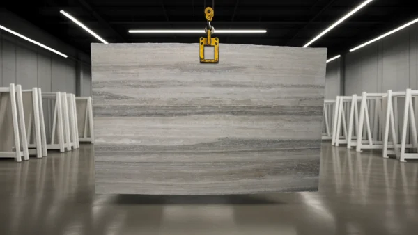 Ocean Blue Travertine slab