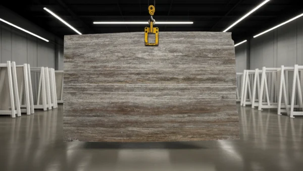 Titanium Travertine slab