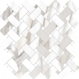 Calacatta Gold Pol Intreci Basketweave 12×12 Porcelain Tile
