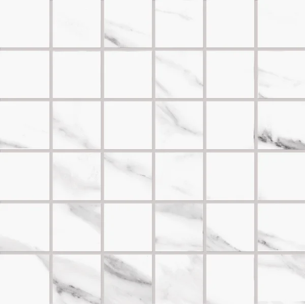 Statuario Michelangelo 2 X 2 Honed In Mesh Porcelain Tile
