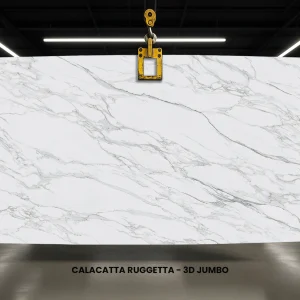 Calacatta Ruggetta 3D Jumbo Quartz
