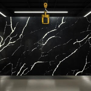 Nero Luxe quartz slab