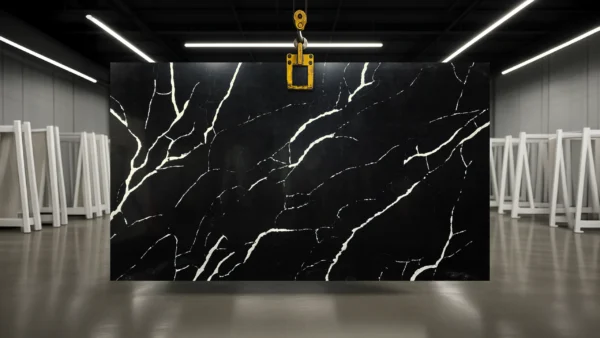 Nero Luxe quartz slab