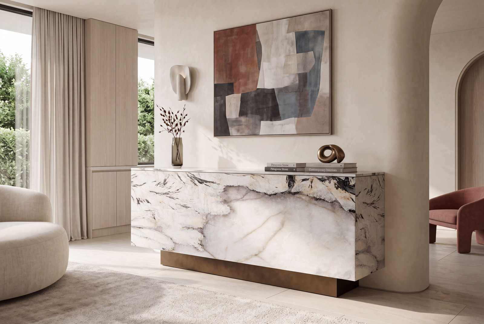 Patagonia Quartzite in Interior Design